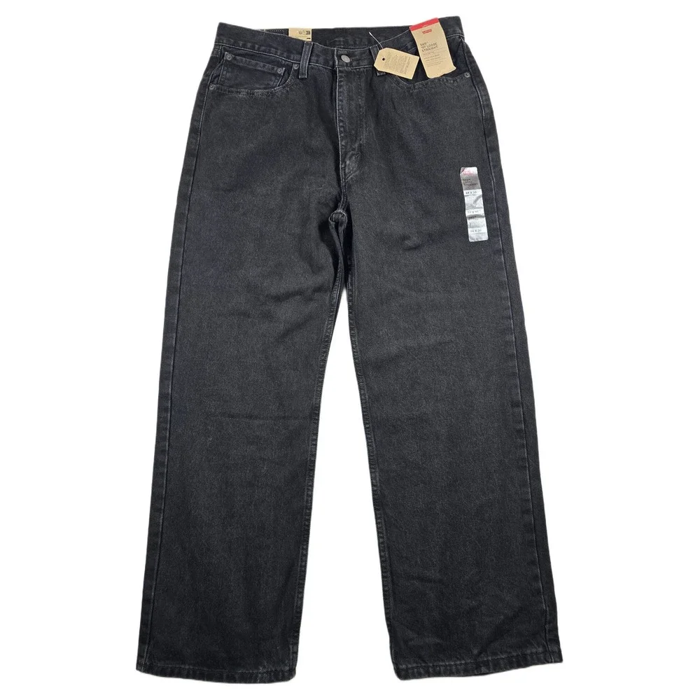 Levi's Jeans Mens 34x30 Black 100% Cotton 565 '97 Loose Straight Denim